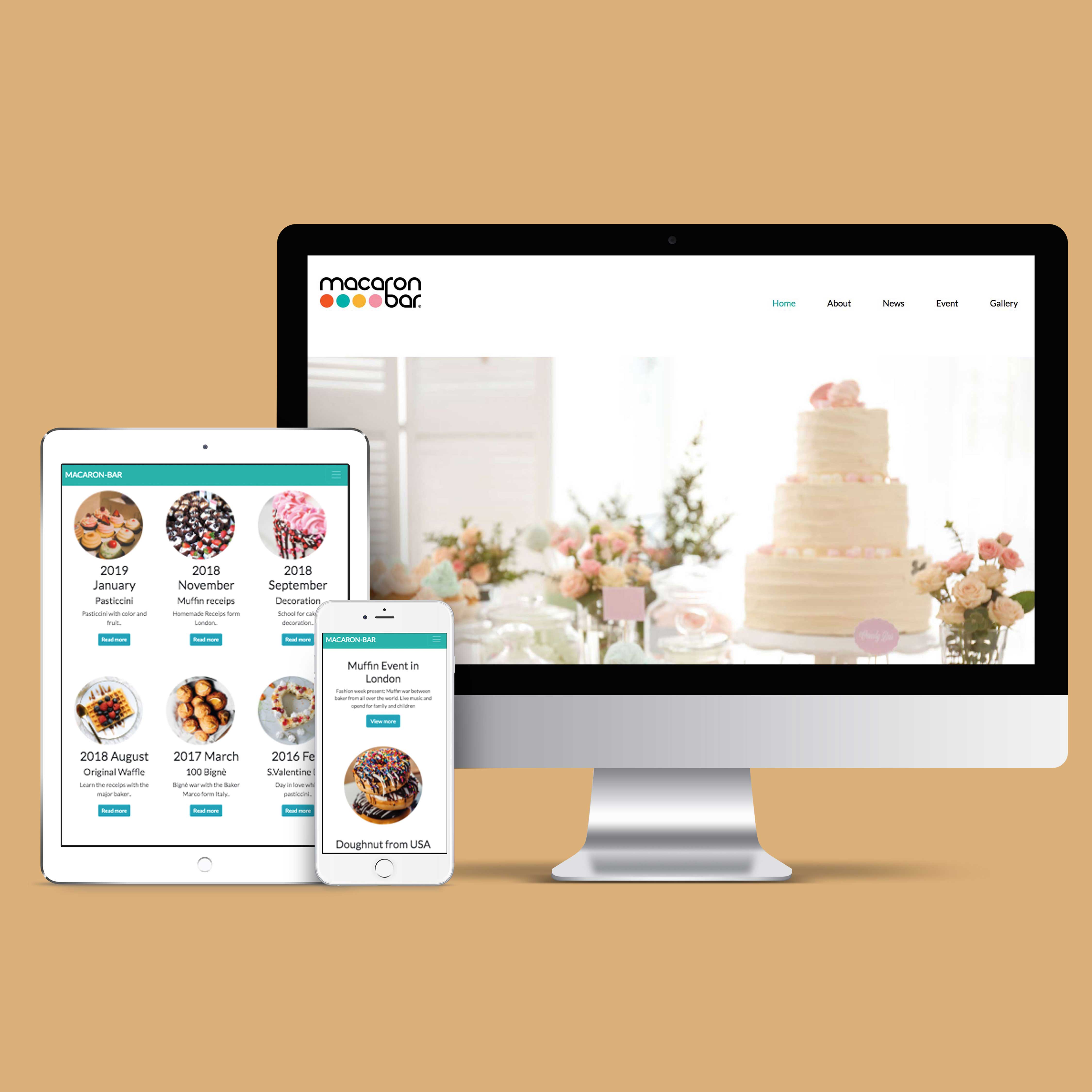 Second slide Macaron website responsive