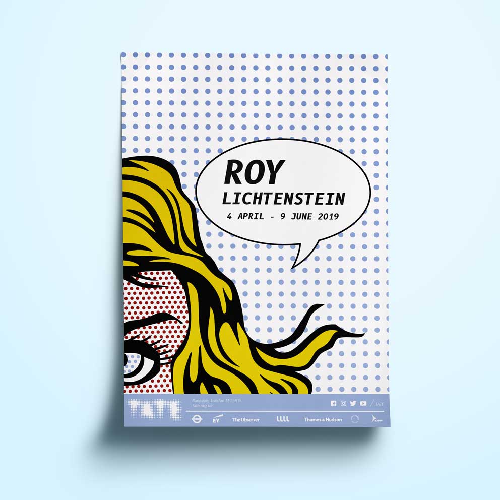 Fifth slide Poster Roy Lichteinstein second version